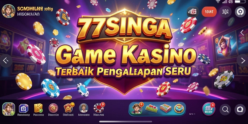 Tampilan menarik gameplay Kasino di 77SINGA yang penuh aksi.