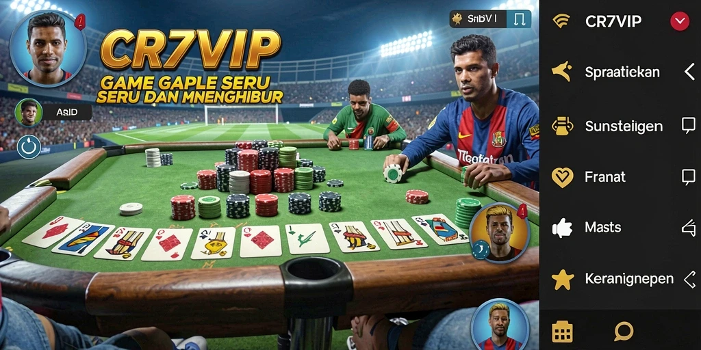 Tampilan gameplay Gaple yang seru dan interaktif di CR7VIP.