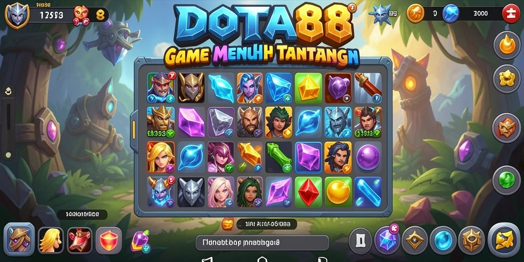 Screenshot gameplay DOTA88 menampilkan tantangan Match-3 yang seru.