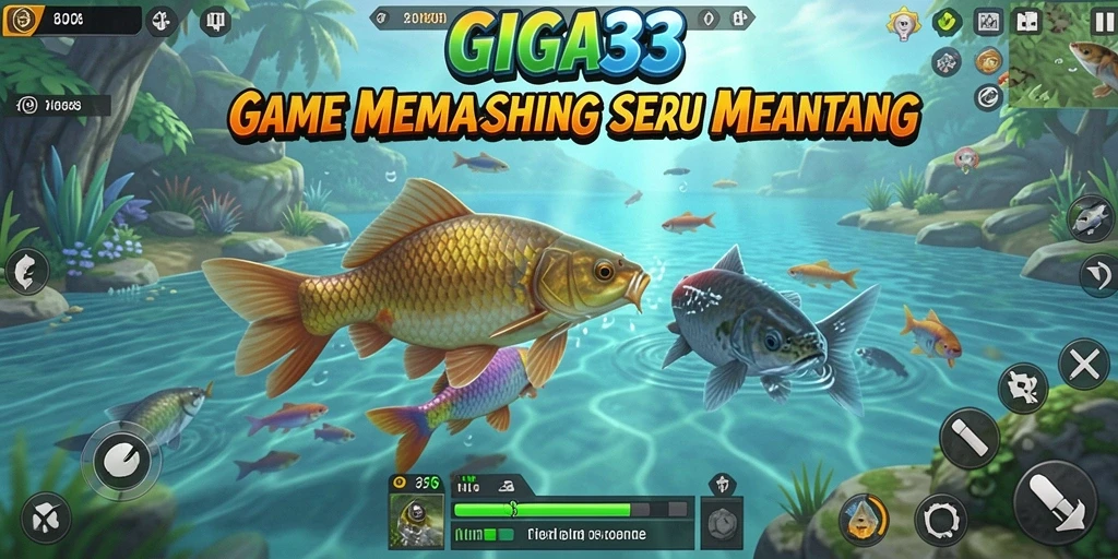 Tangkapan ikan yang menakjubkan dalam GIGA33 dengan grafis cerah.