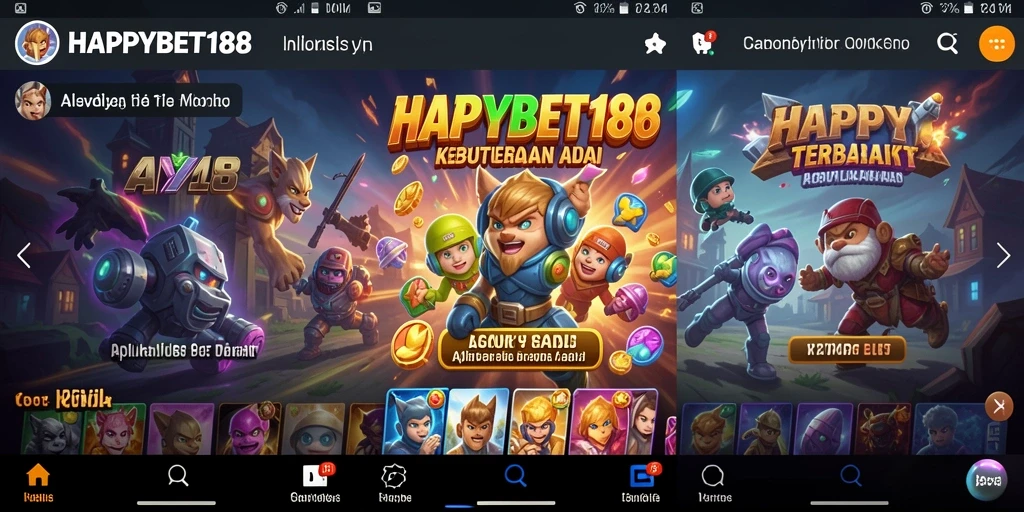 Tampilan antarmuka utama HAPPYBET188 yang menarik dengan berbagai fitur Utility.