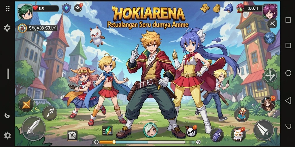 Tangkapan layar penuh aksi dari gameplay HOKIARENA.