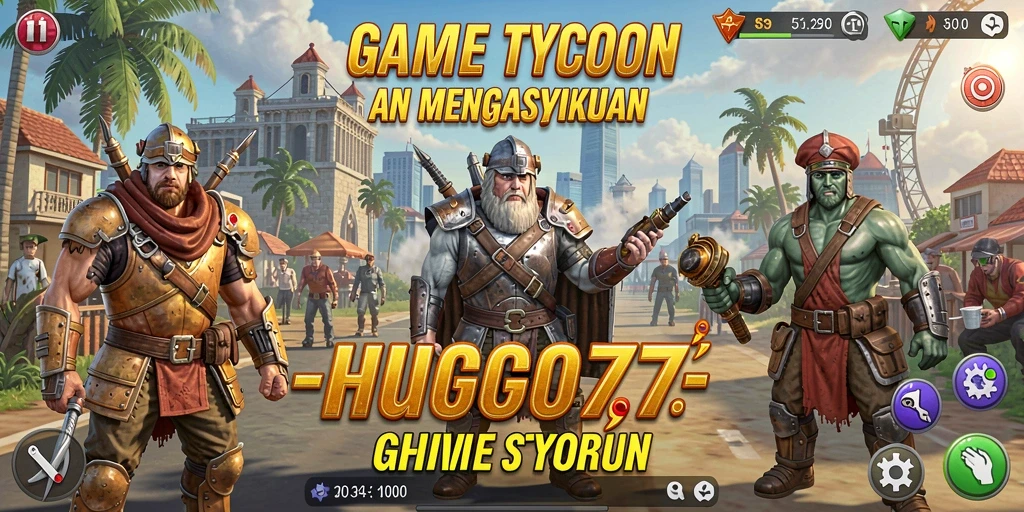 Tangkapan layar HUGO77 menampilkan gameplay Tycoon yang menantang.