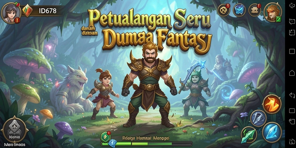 Tampilan gameplay seru dalam petualangan yang menantang di ID678.