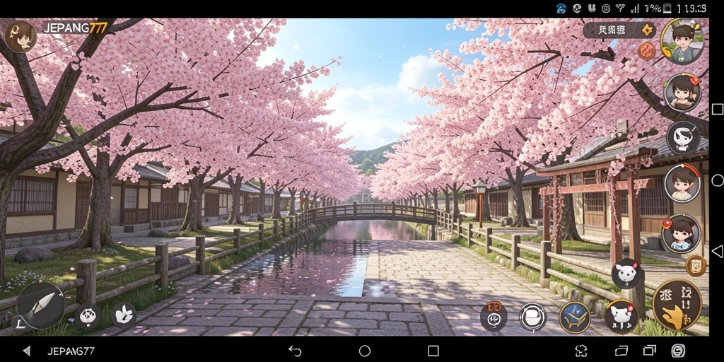 Tangkapan layar menunjukkan gameplay menyenangkan di dunia JEPANG77.
