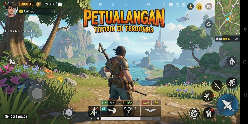 Tangkapan layar menunjukkan pemain menjelajahi dunia terbuka JUDOL303.