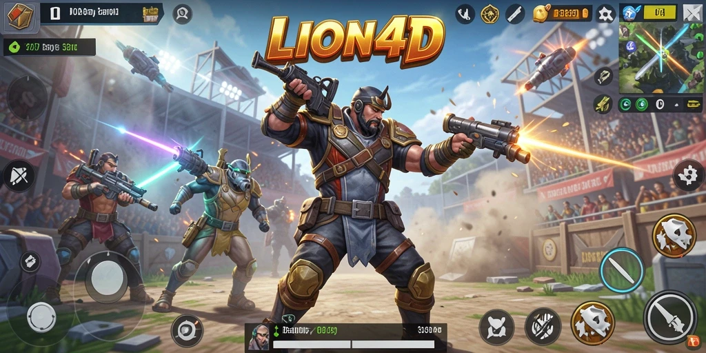 Gameplay seru dalam pertempuran Battle Royale LION4D.