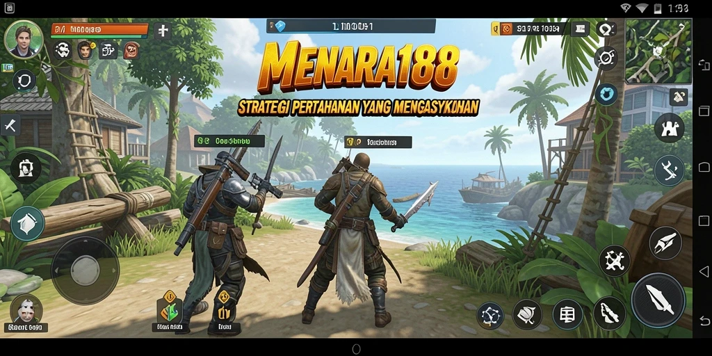 Tampilan gameplay seru dari MENARA188 dalam Tower Defense.