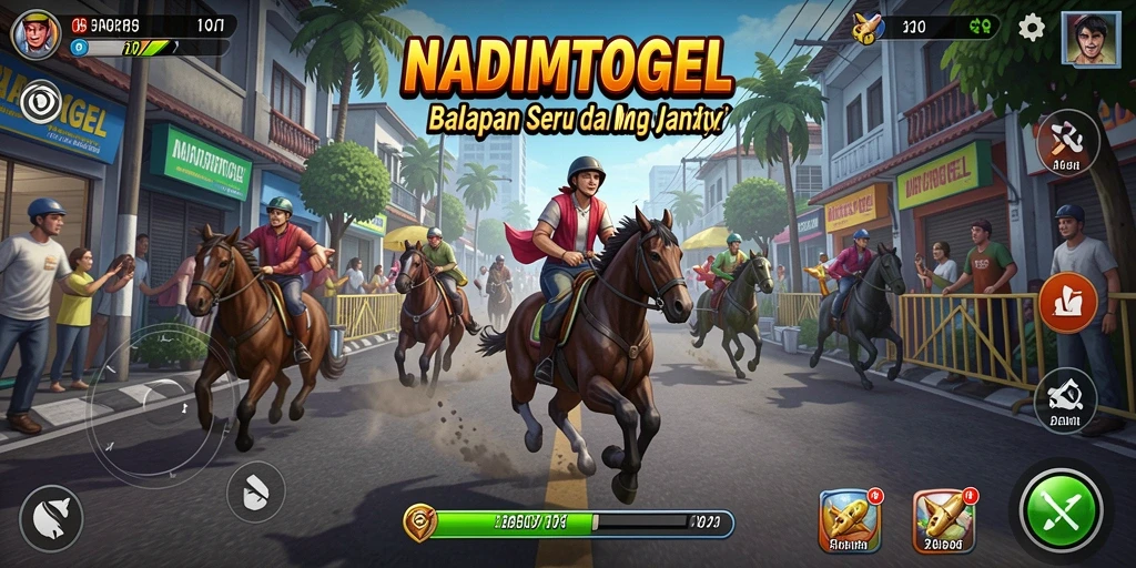 Tampilan aksi balapan seru dalam NADIMTOGEL.