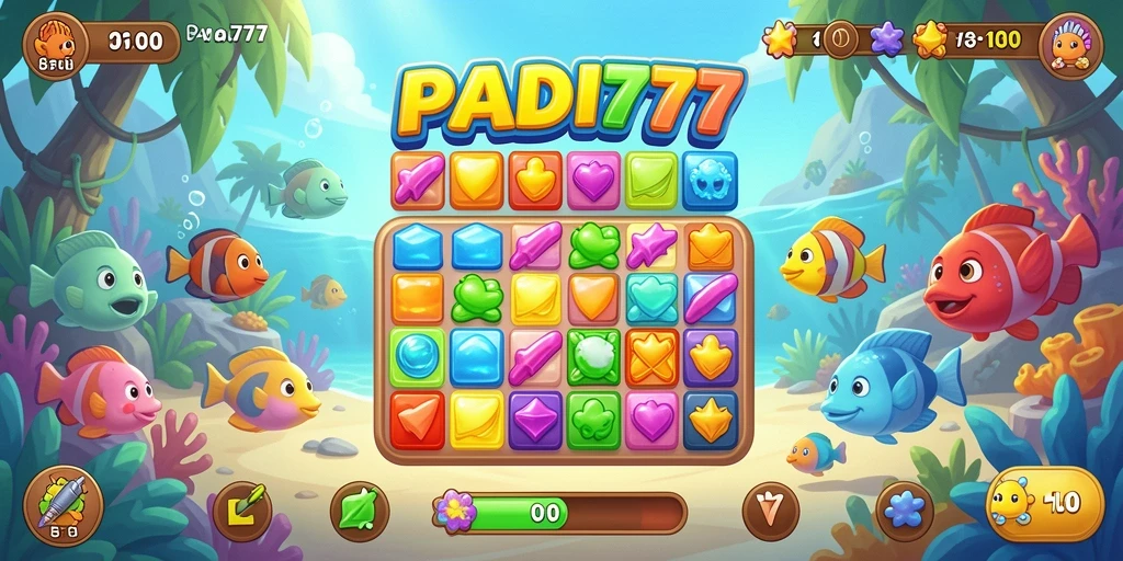 Tampilan gameplay PADI777 yang seru dan penuh warna.