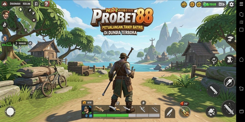 Screenshot gameplay yang menunjukkan kebebasan eksplorasi di dunia terbuka.