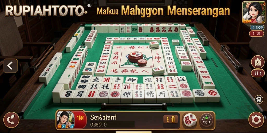 Tampilan gameplay RUPIAHTOTO dengan grafis Mahjong yang memukau.