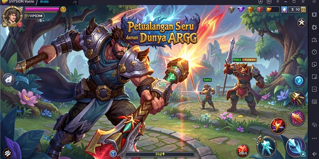 Screenshot permainan ARPG yang mendebarkan dan penuh aksi.