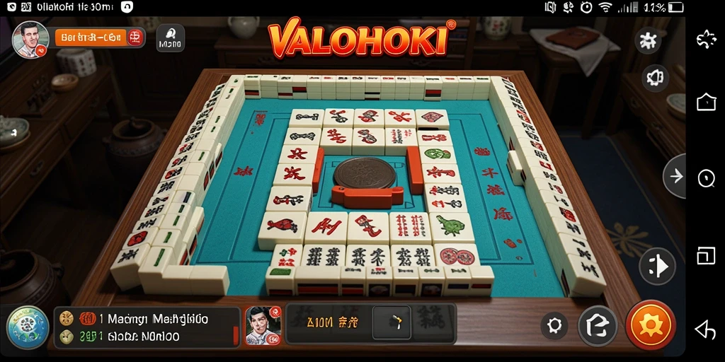 Tampilan gameplay yang seru dalam VALOHOKI, menampilkan aksi Mahjong.