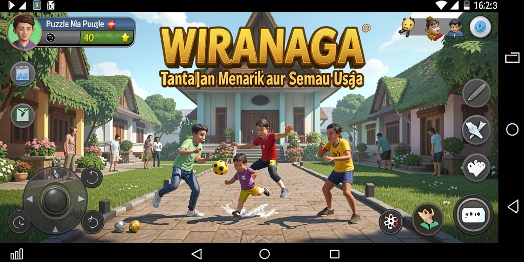 Screenshot gameplay WIRANAGA menampilkan tantangan puzzle yang menarik.