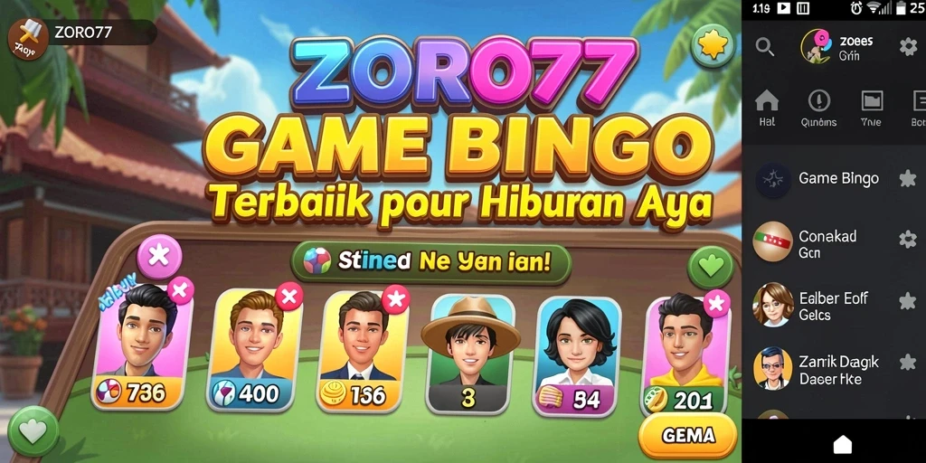 Tampilan gameplay <strong>ZORO77</strong> yang seru dan penuh warna.